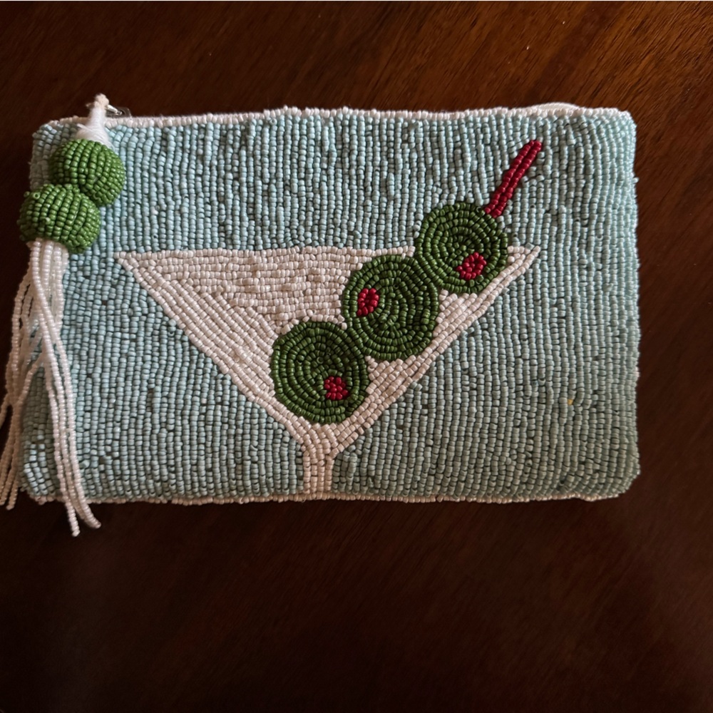 Beaded Clutch with Olive Design